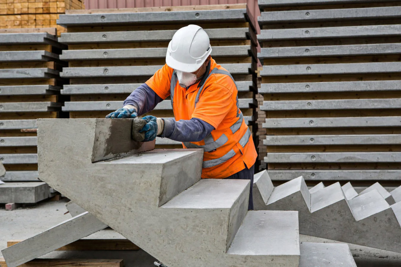 Concrete steps construction