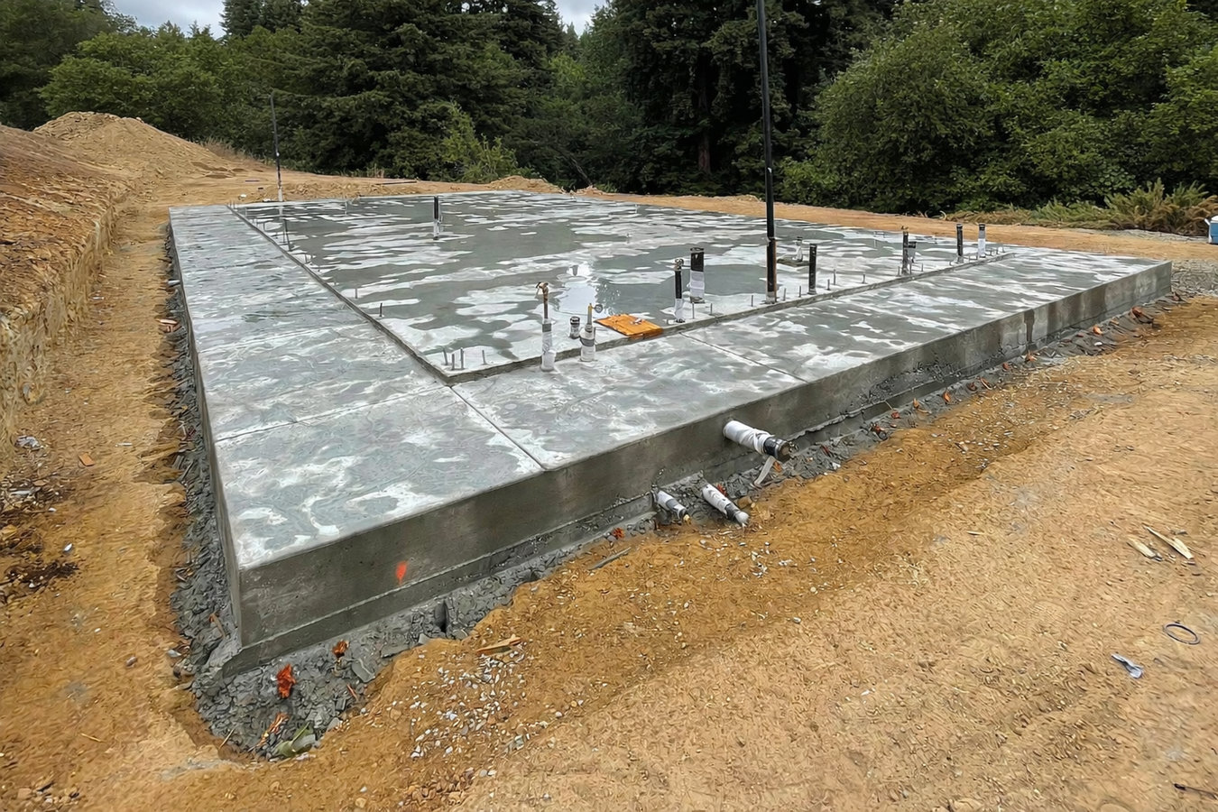 Slab foundation building in Grover Beach, CA